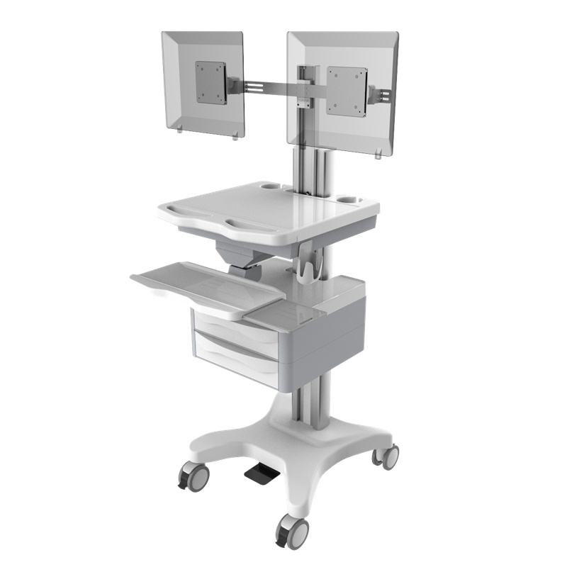 Dual-Screen Teaching Workstation Trolley Dual-Screen Teaching Workstation Trolley
