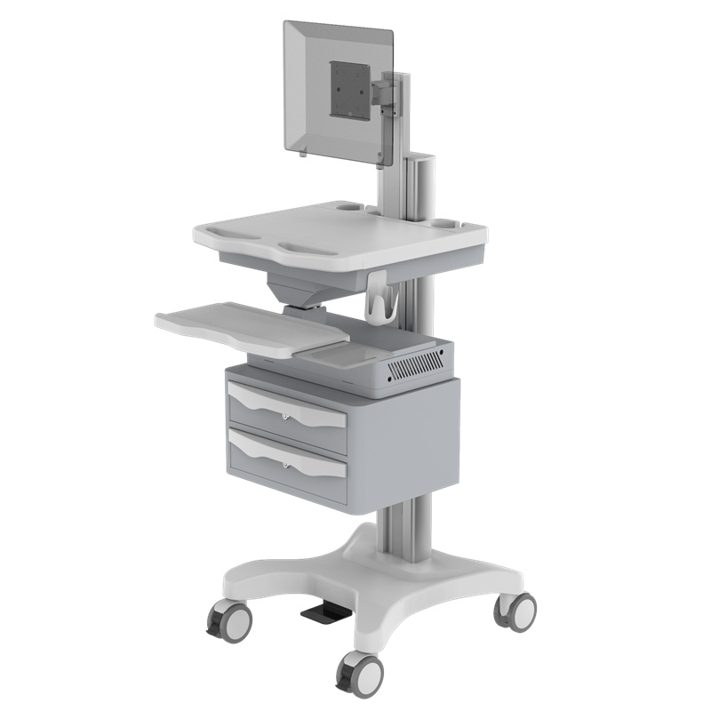 Height-Adjustable Computer Workstation Cart – TR800-100-4 Height-Adjustable Computer Workstation Cart – TR800-100-4