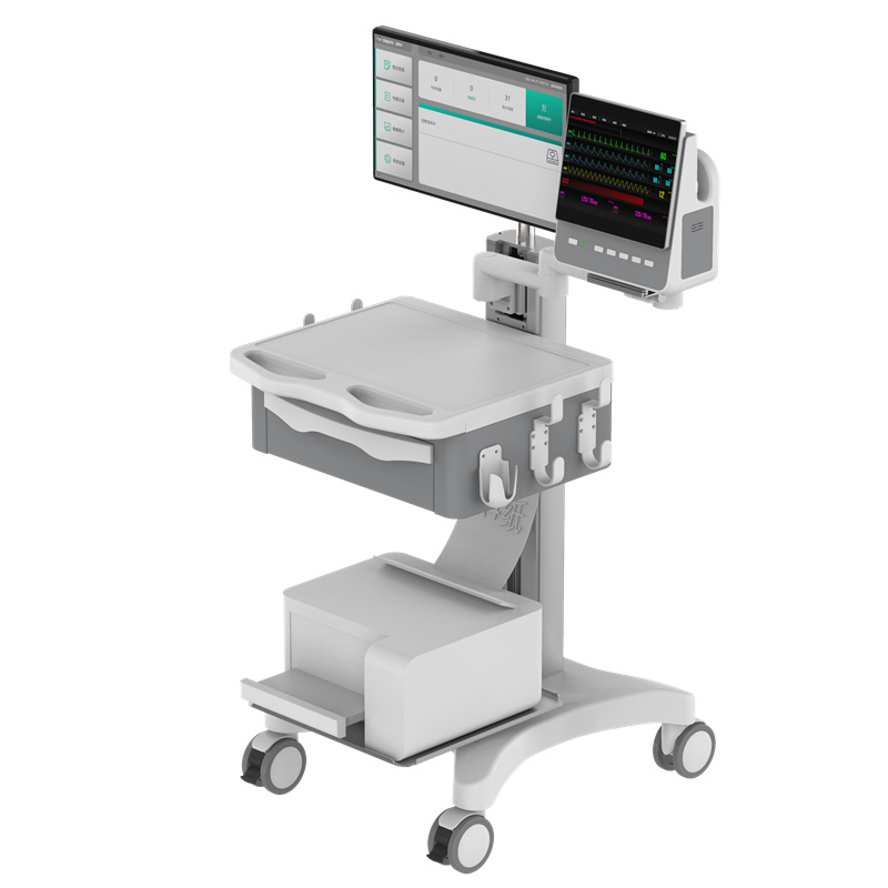 Estación de trabajo de equipos de computadora, impresora, monitor – carro de computadora – TR800-300-6-3