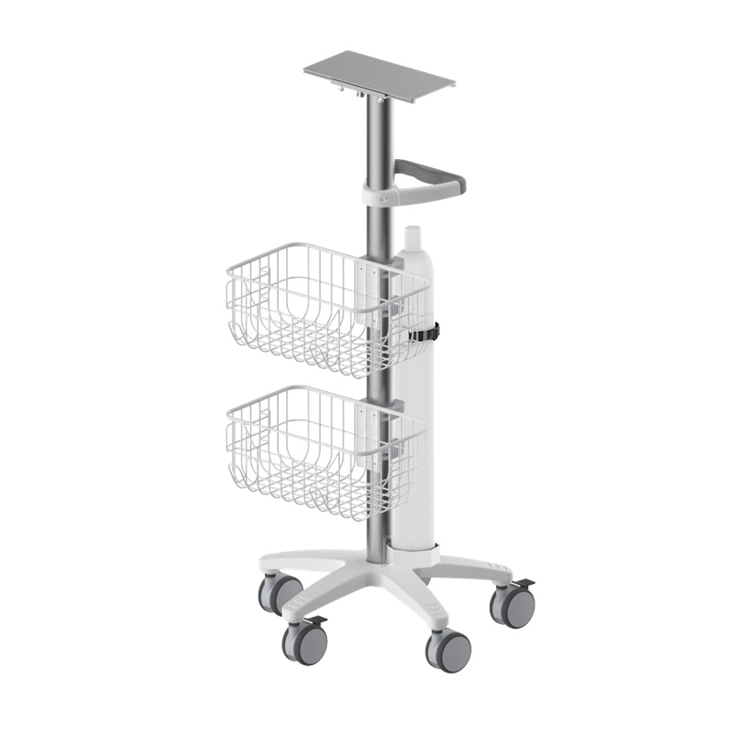 High flow / oxygen cylinder/ventilator trolley