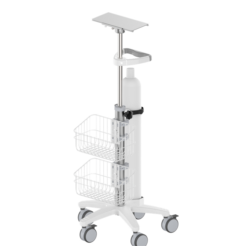 High flow / oxygen cylinder/ventilator trolley