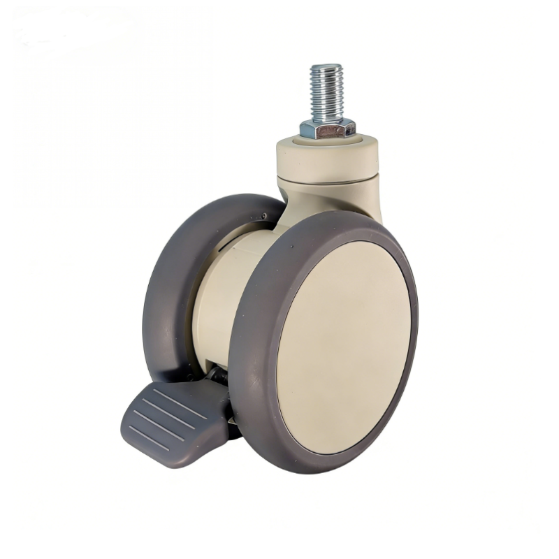 3 inch / 4 inch white swivel caster anti-tangle plug-in stem / threaded stem brake / without brake non-magnetic optional 3 inch / 4 inch white swivel caster anti-tangle plug-in stem / threaded stem brake / without brake non-magnetic optional