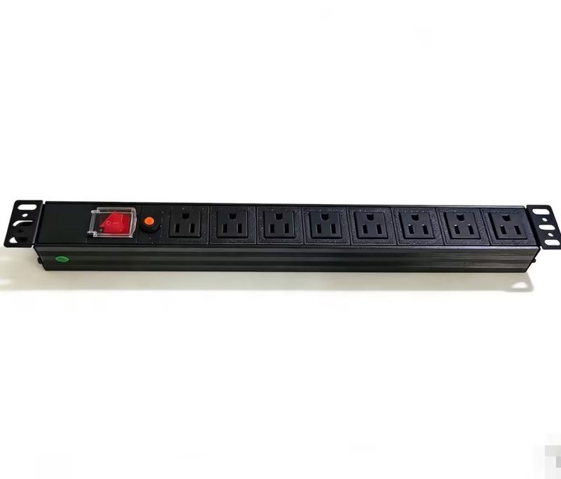 US standard black 8 outlets overall length5 m master switch US standard black 8 outlets overall length5 m master switch