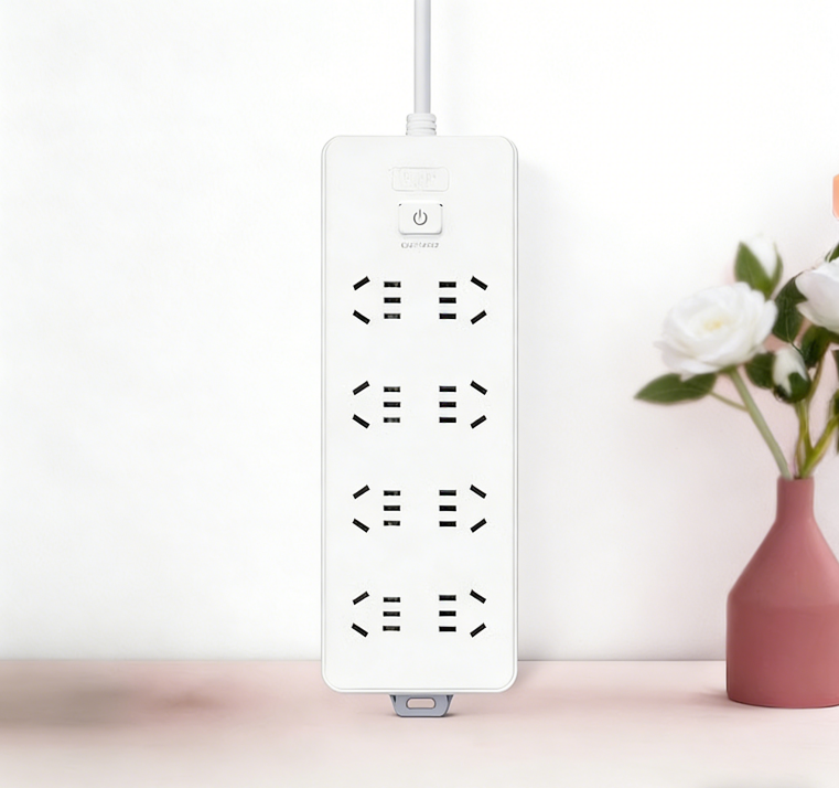 Chinese standard 8 outlet5socket power strip one-touch master control cable length3 m