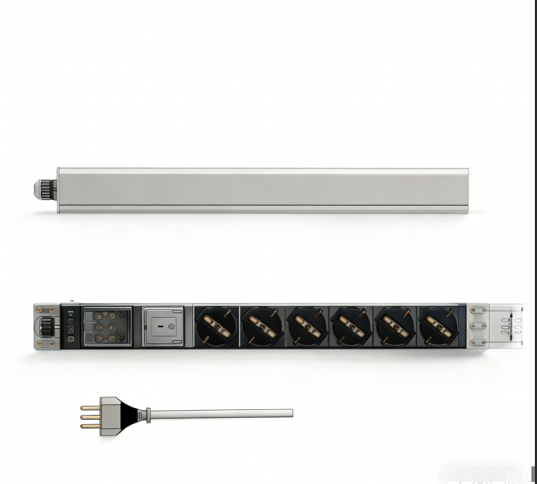 German / Italian sockets 8 outlet power strip 10 A 3G 1.5 sq mm 5m cable