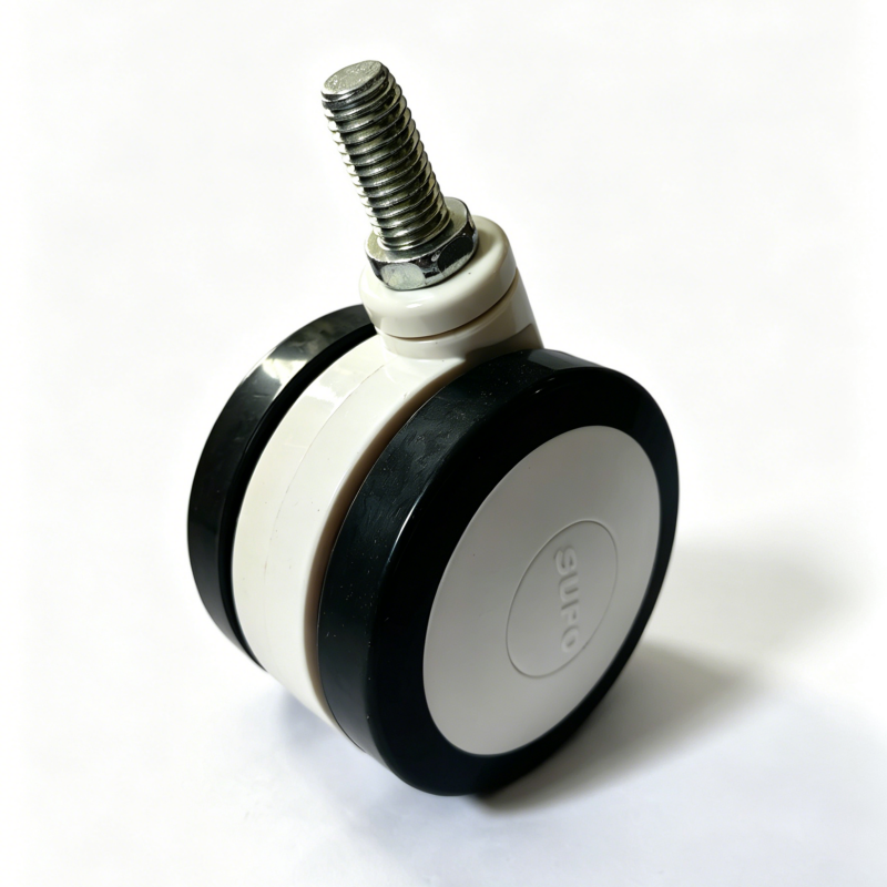 3 inch white swivel caster M12threaded stem without brake 3 inch white swivel caster M12threaded stem without brake